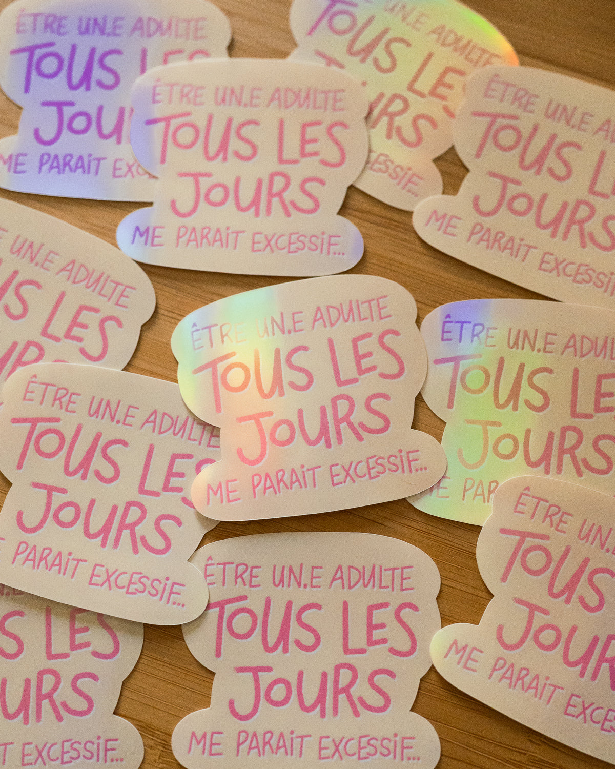 Adulte - Sticker holographique