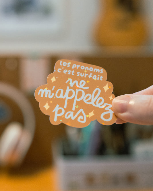 Ne m'appelez pas - Sticker scintillant