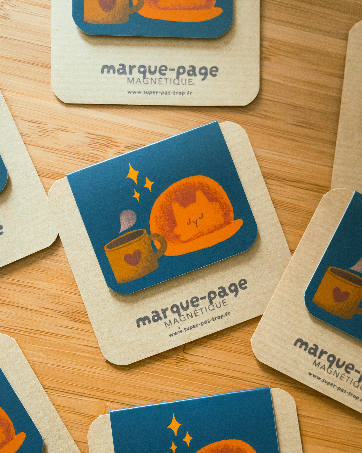 Cosy cat - Marque-page magnétique