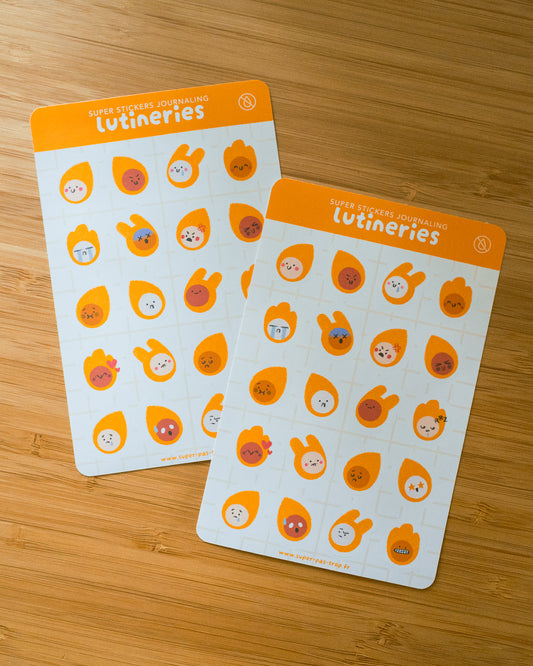 Lutineries - Stickers journaling