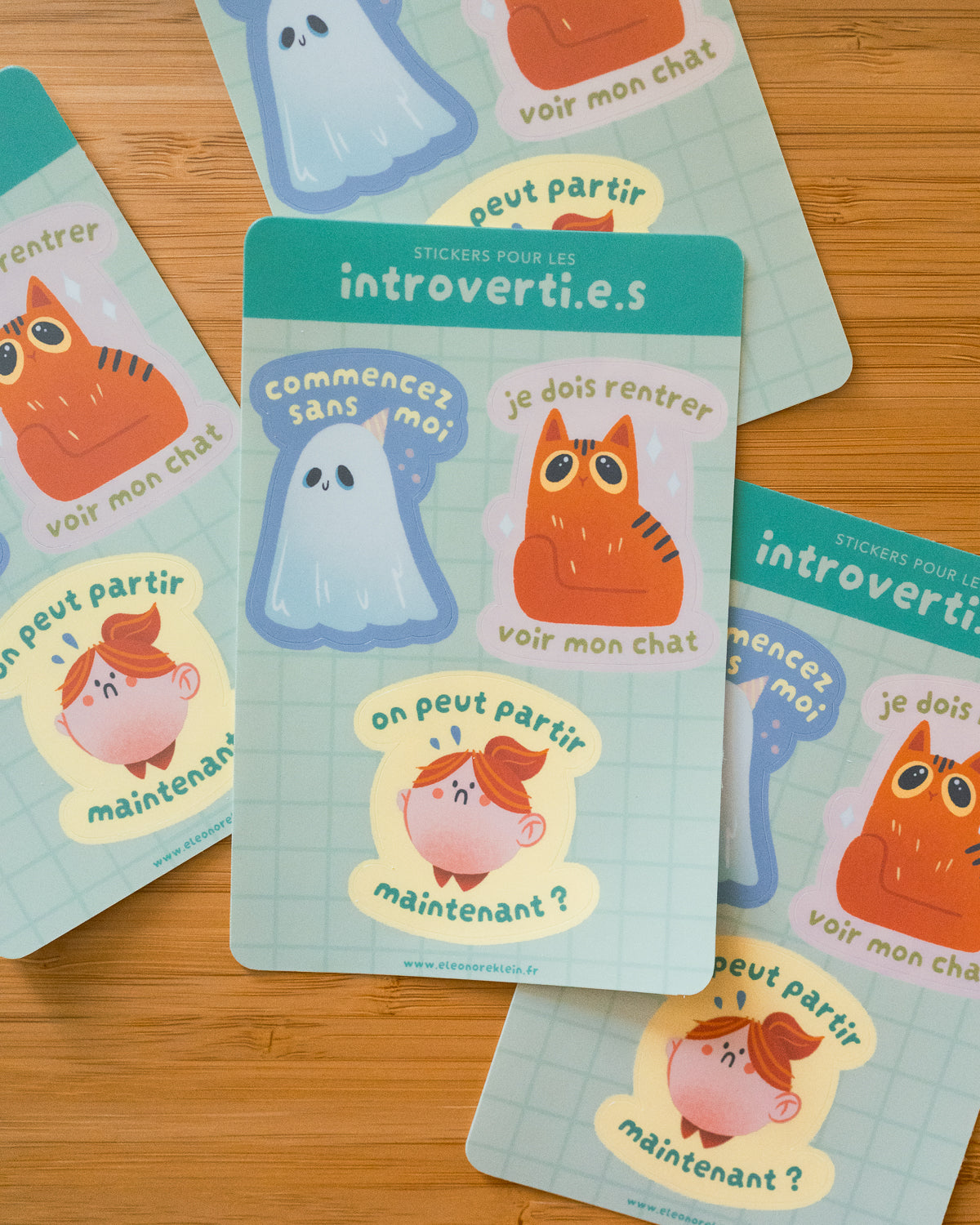 Introverti.e.s - Planche de stickers