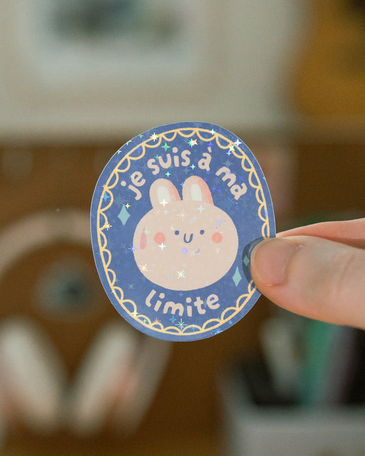 Je suis à ma limite - Sticker scintillant